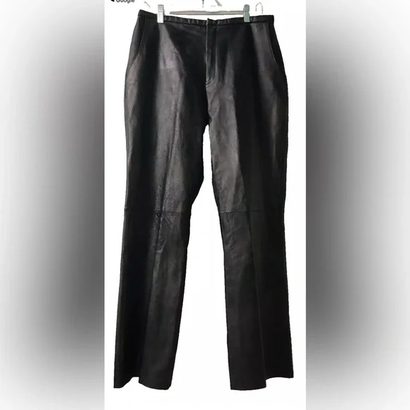 Vintage Uniform John Paul Richard Black Leather Sz 6 Petite Women’s Biker Pants - Picture 1 of 10